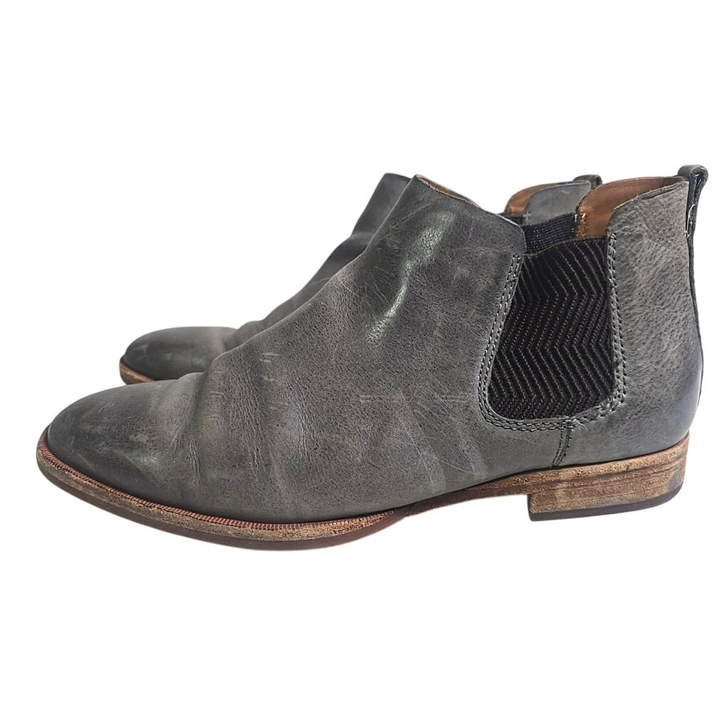 Kork Ease Kama Leather Chelsea Ankle Taupe Booties Boots Mens 8.5 Womens 10 Heel